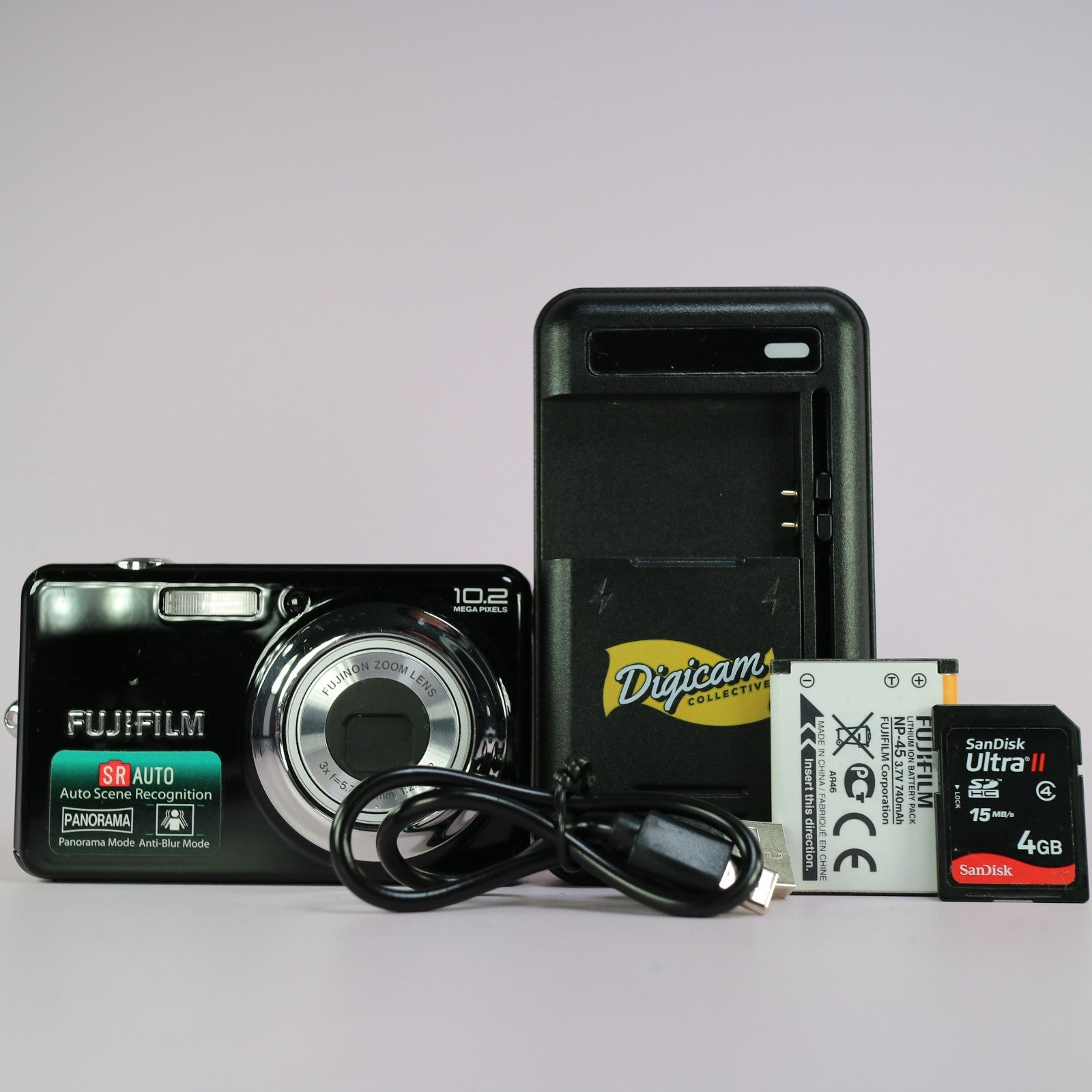 Fujifilm Digital Camera FinePix J28 10.2MP Black Tested Full