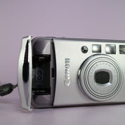 Canon Sure Shot 115u 35mm Film Point and Shoot Camera Silver Tested
