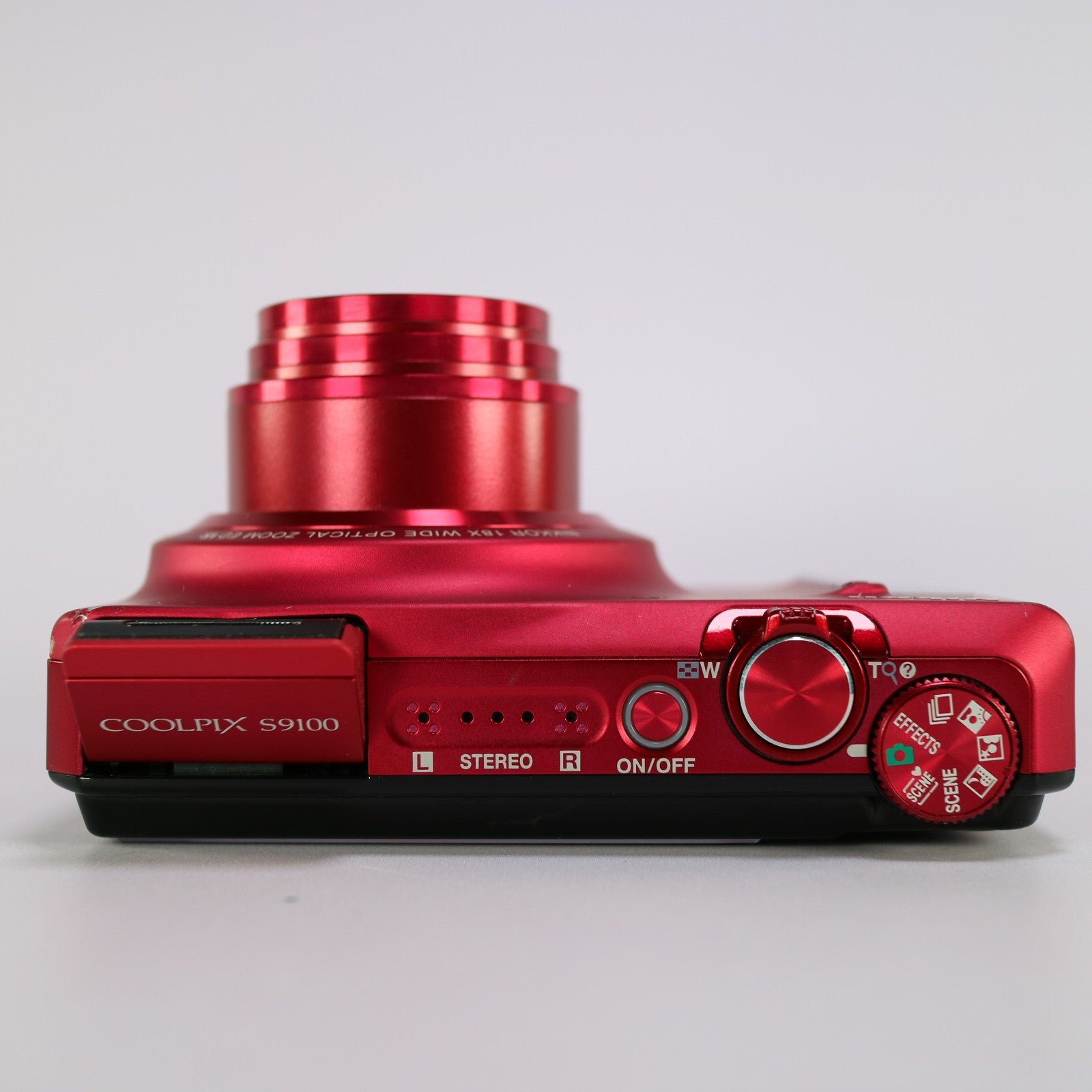 Nikon Digital Camera Coolpix S9100 12.1MP Red Tested