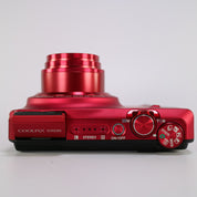 Nikon Digital Camera Coolpix S9100 12.1MP Red Tested