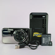 Samsung Digital Camera PL120 14.2MP Selfie Screen Silver Tested Full Working Set