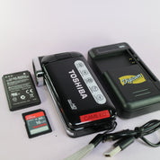 Toshiba Camileo P100 Compact Handheld HD Video Camcorder Black Tested
