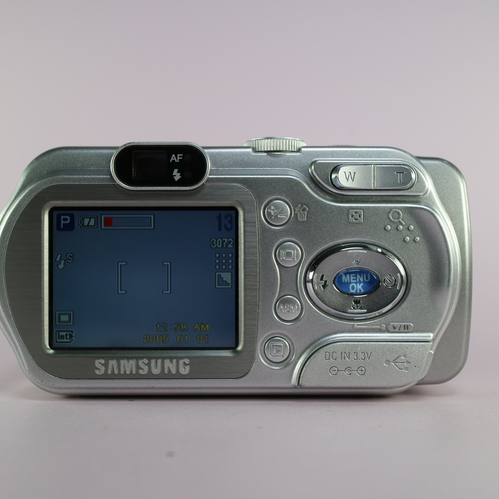 Samsung Digimax A7 7.0MP Compact Digital Camera Silver Tested