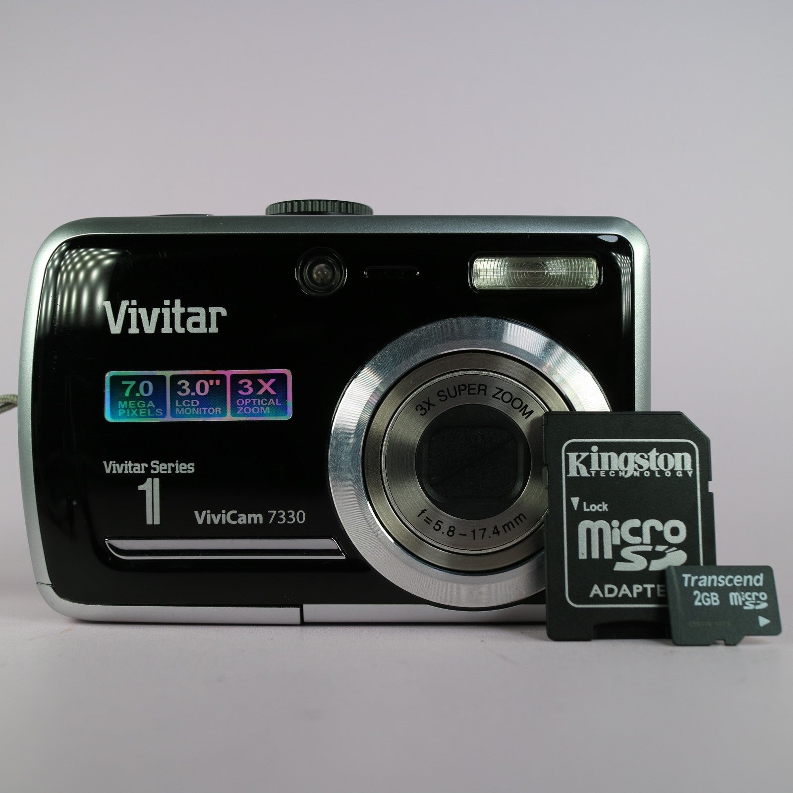 Vivitar Digital Camera Vivicam 7330 7.0MP Black Tested
