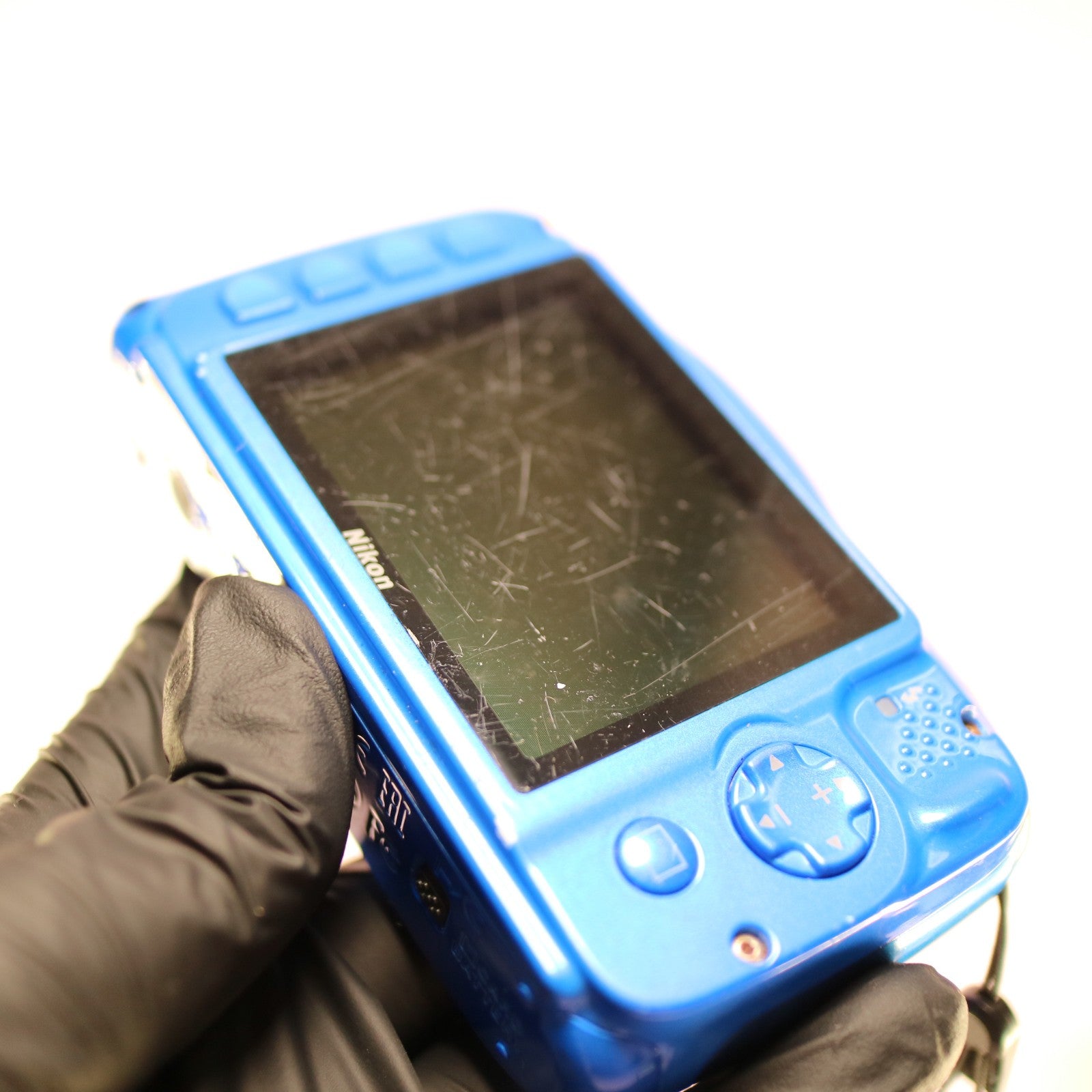 Nikon Digital Camera Coolpix W100 13.2MP Underwater Blue Tested Full Working Set