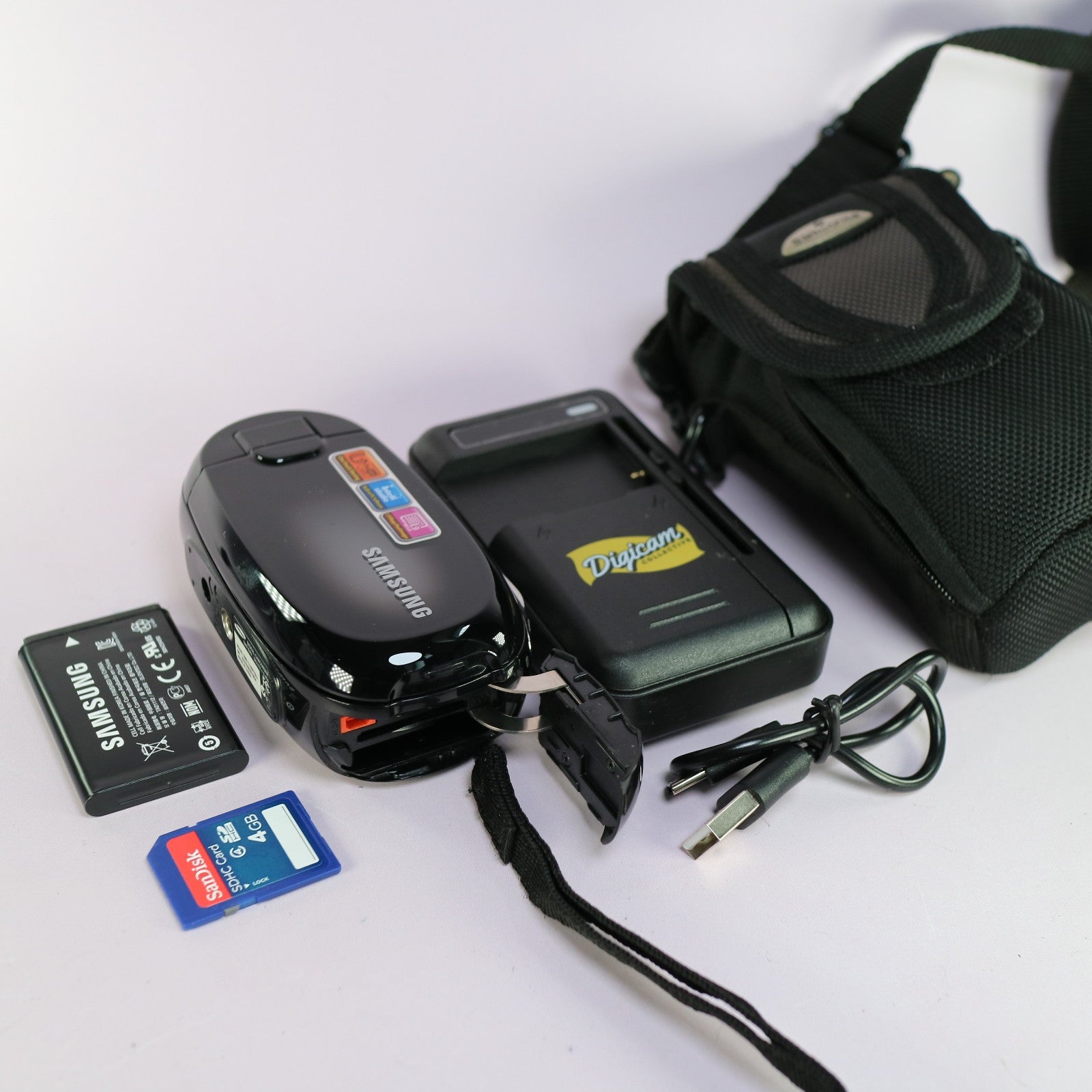 Samsung SMX-C19BP Handheld Camcorder Black Tested Full Working Set