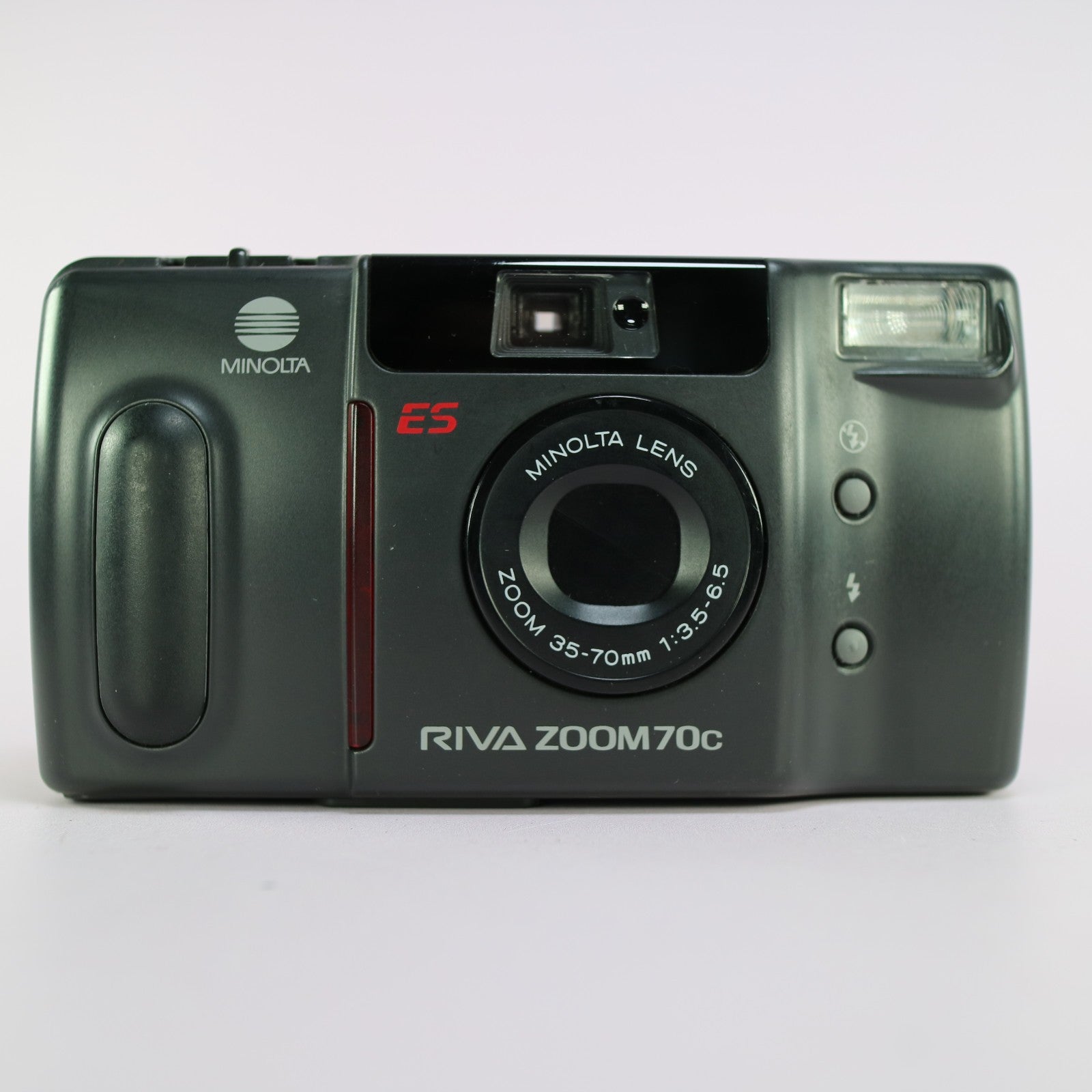 Minolta Riva Zoom 70c 35mm Film Point and Shoot Camera Black Tested
