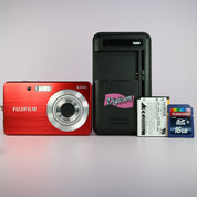 Fujifilm Digital Camera FinePix J10 8.2MP Red Tested Full Working Set