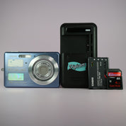 Casio Digital Camera Exilim EX-Z77 7.2MP Blue Tested With Full Working Set