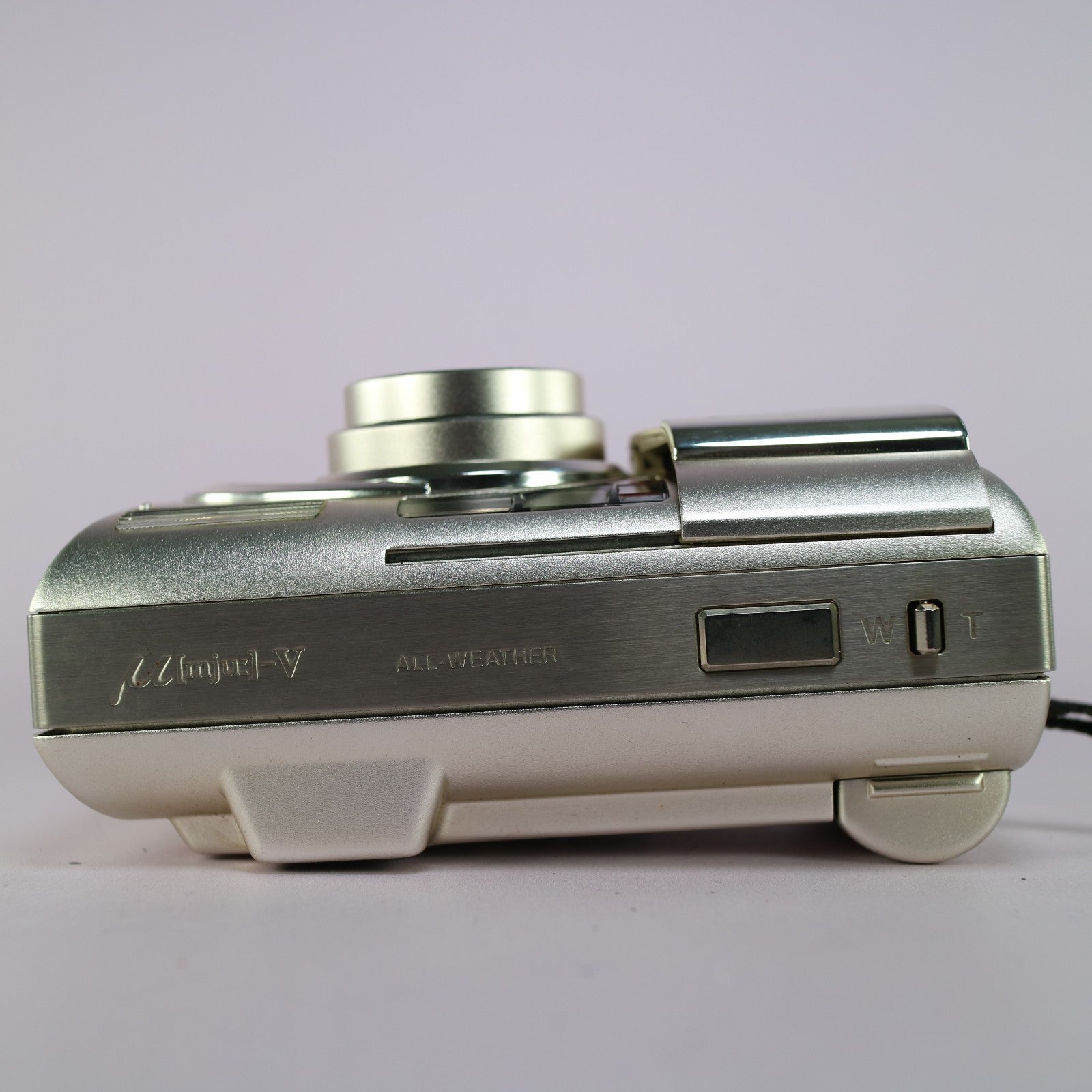 Olympus MJU V 35mm Film Point and Shoot Metal Body Camera Silver Tested
