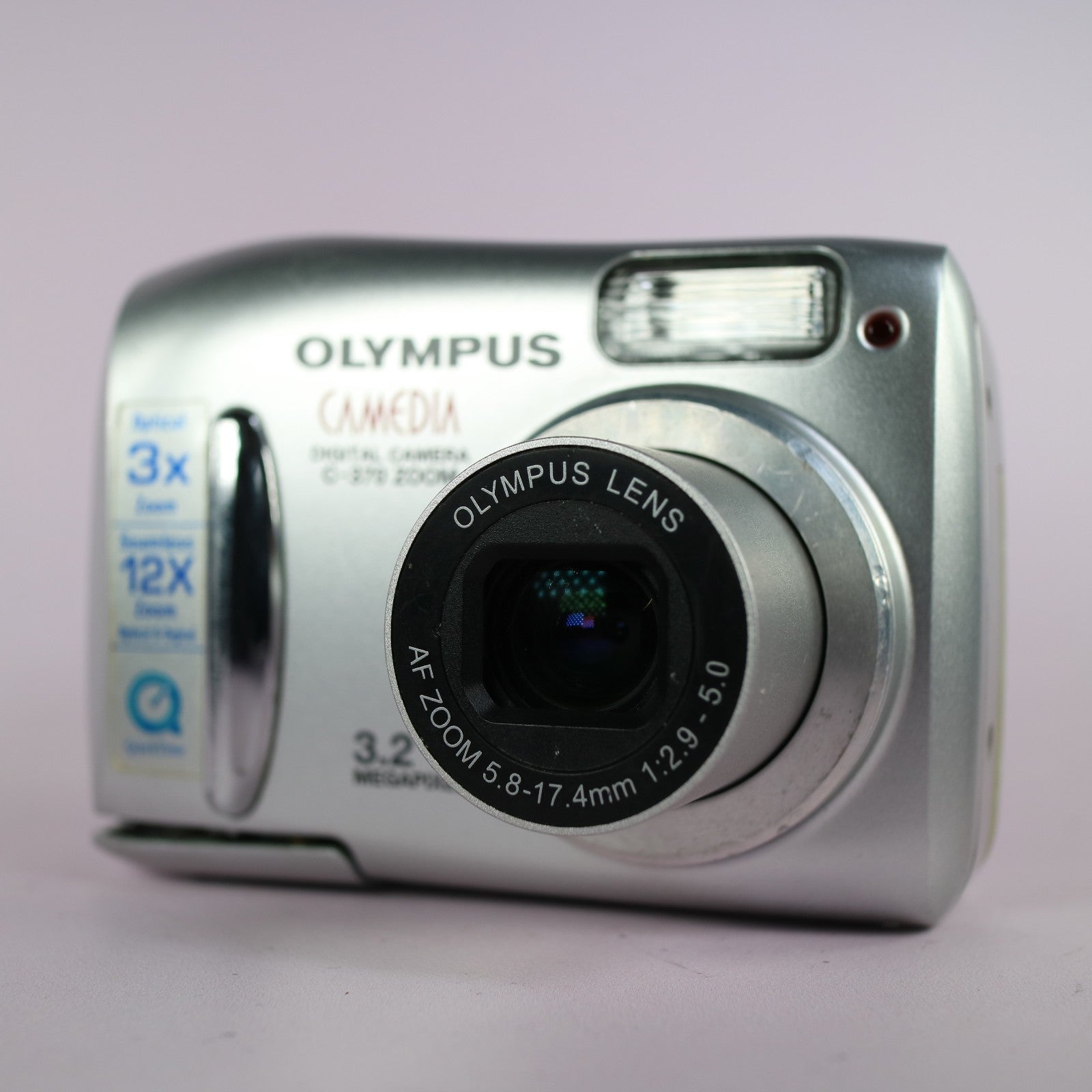 Olympus Digital Camera Camedia C-370 Zoom 3.2MP Silver Tested