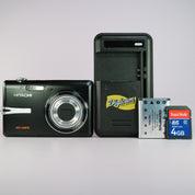 Hitachi Digital Camera HDC-1087E 10.0MP Black Tested Full Working Set
