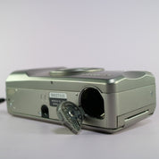 Minolta Riva Zoom 115 35mm Film Point and Shoot Camera Silver Tested