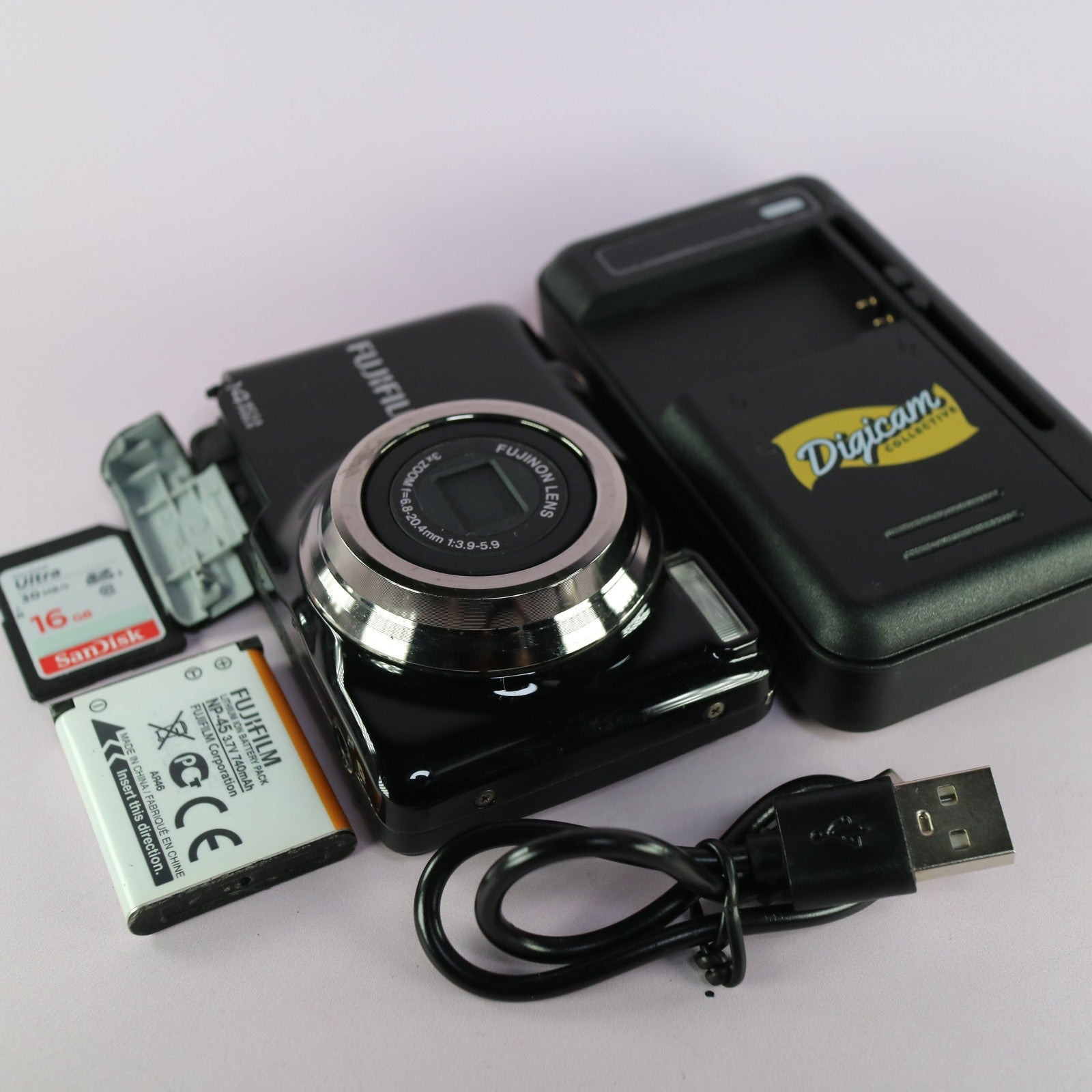 Fujifilm Digital Camera FinePix JV300 14.0MP Black Tested Full Working Set