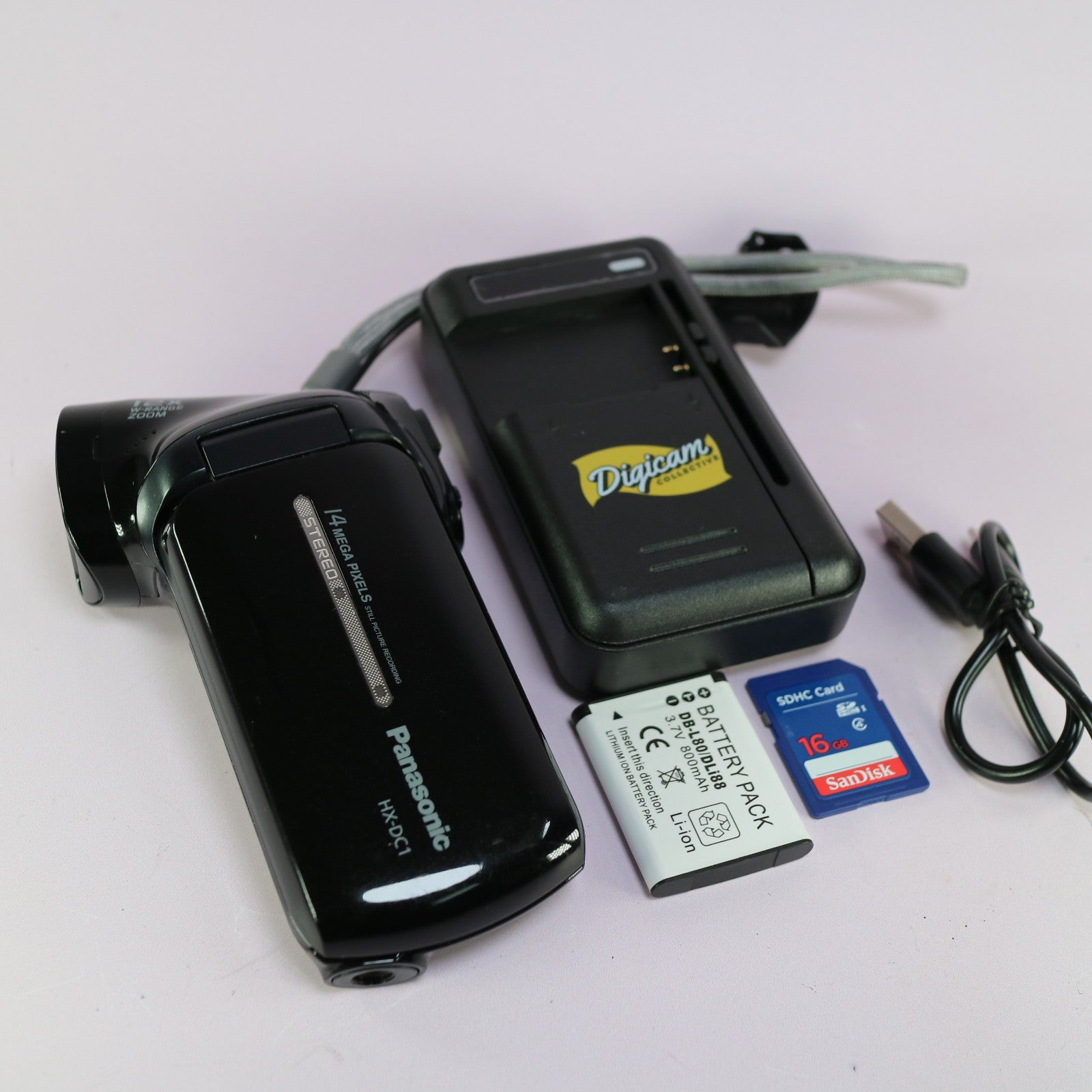 Panasonic  HX-DC1 14.0MP Compact Digital Video Recorder Black Tested Full Set
