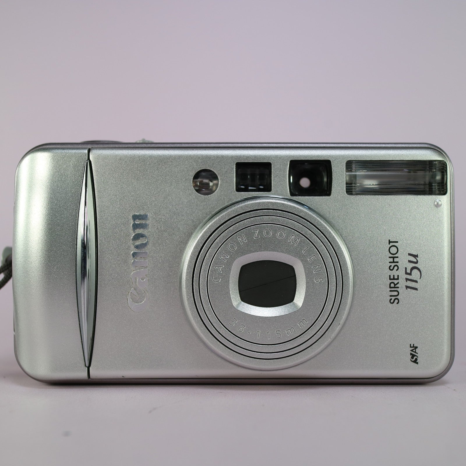 Canon Sure Shot 115u 35mm Film Point and Shoot Camera Silver Tested