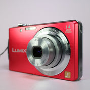 Panasonic Digital Camera Lumix DMC-FS16 14.1MP Red Tested Full Working Set