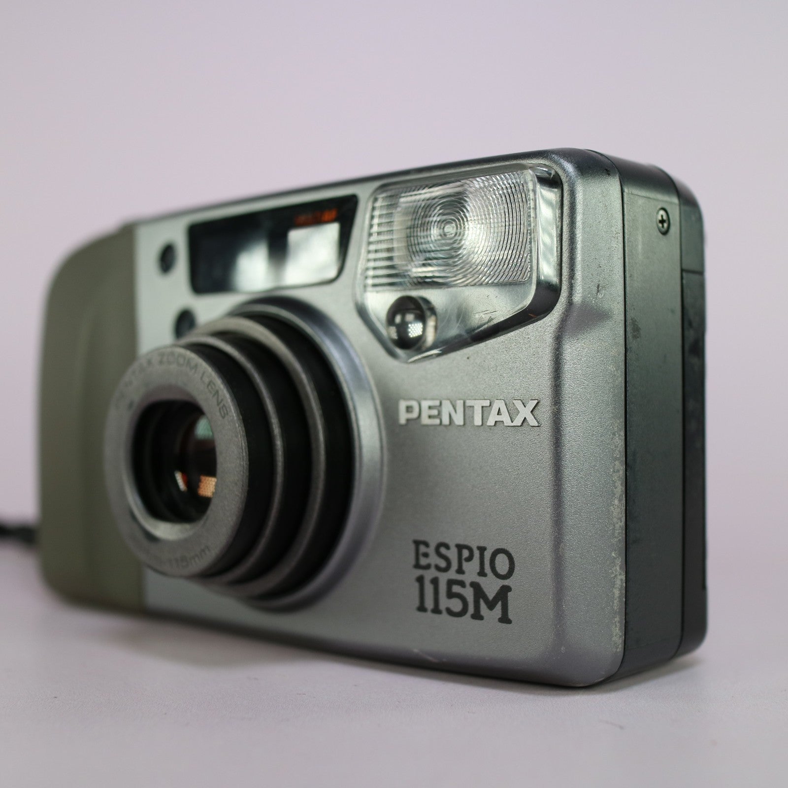 Pentax Espio 115M 35mm Film Point and Shoot Camera Silver Tested