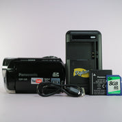 Panasonic SDR-S26 Handheld Digital Camcorder Black Tested Full Working Set