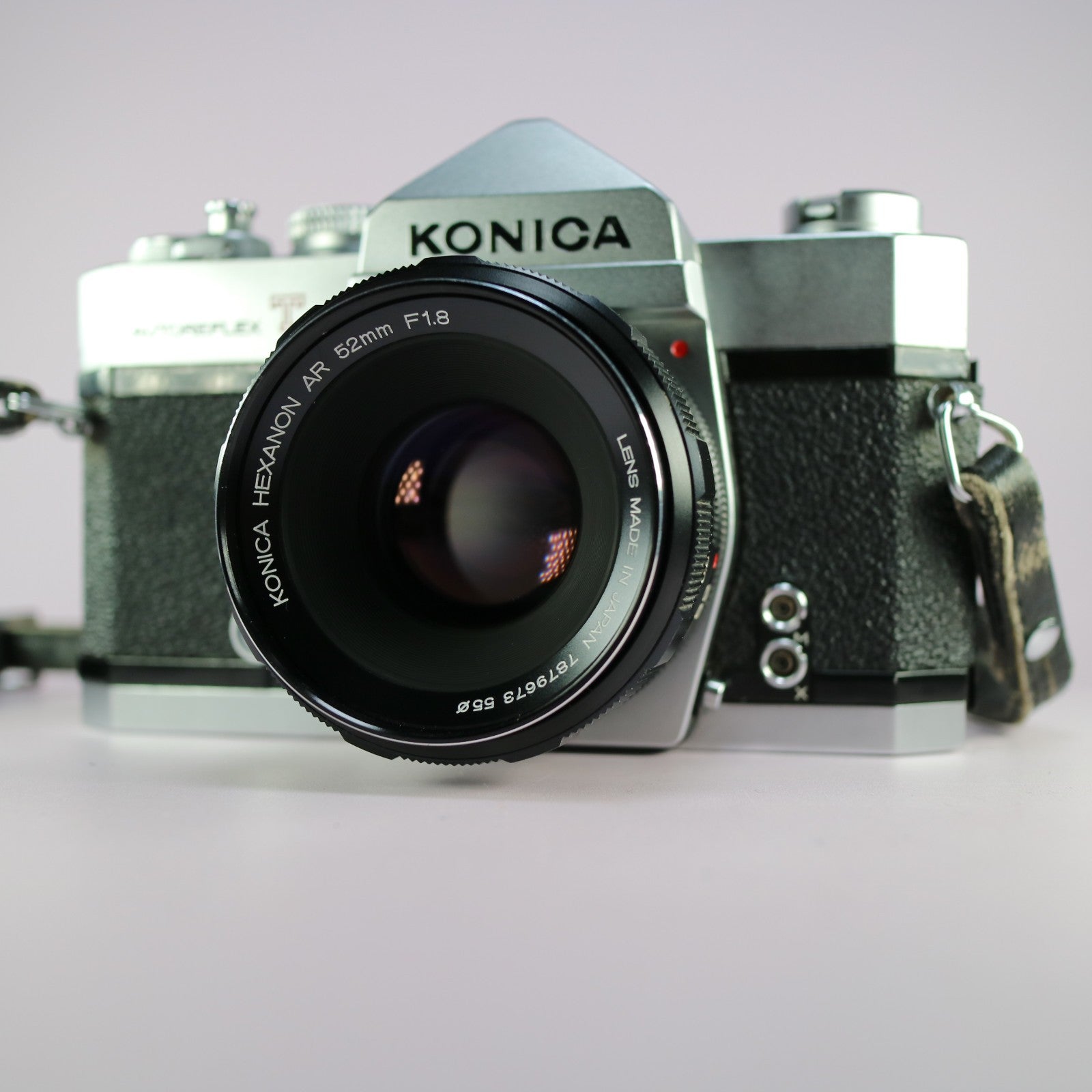 Konica Autoreflex T 35mm Film SLR Camera w/ Hexanon 52mm f/1.8 Lens Tested