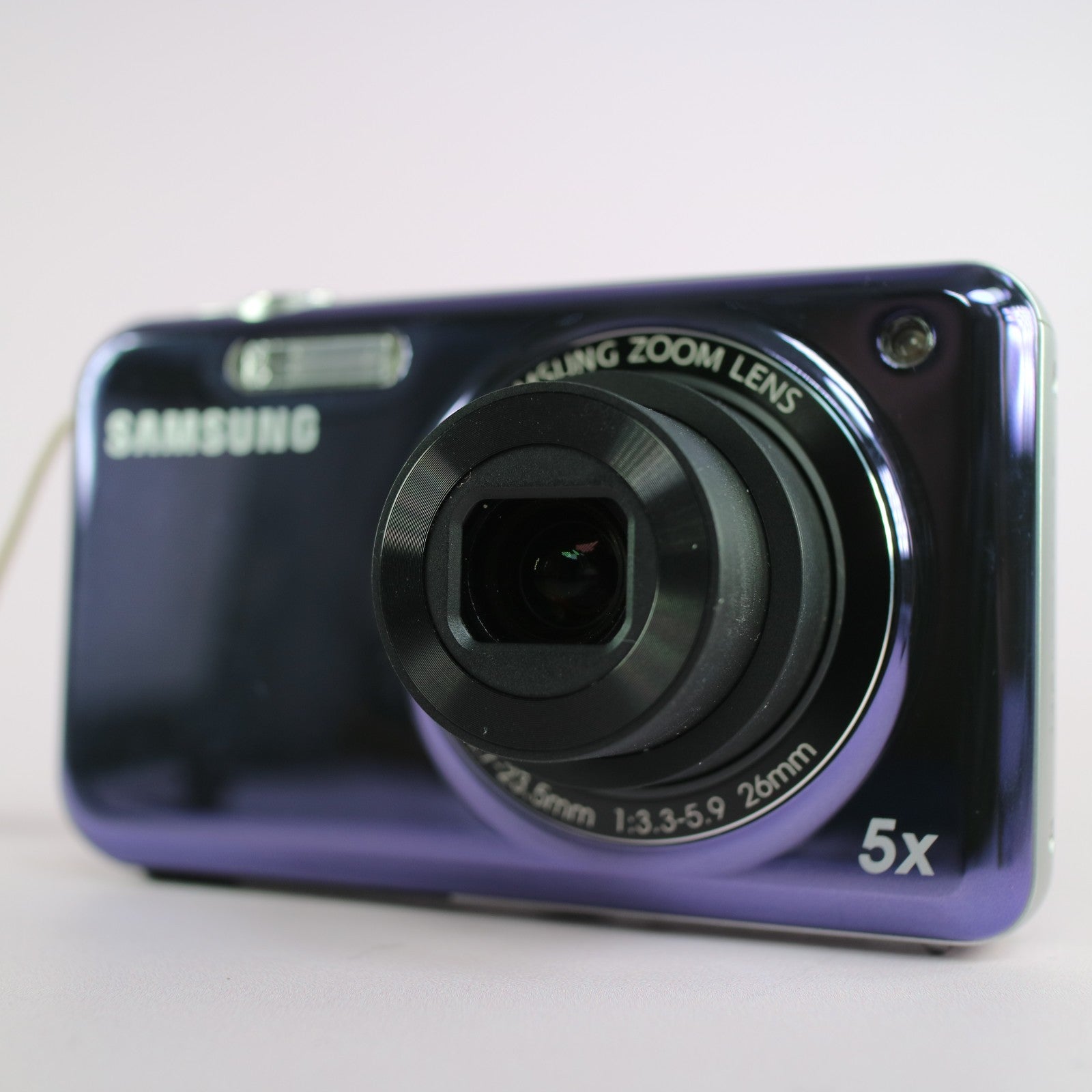 Samsung Digital Camera PL122 14.2MP Selfie Screen Purple Tested Full Working Set