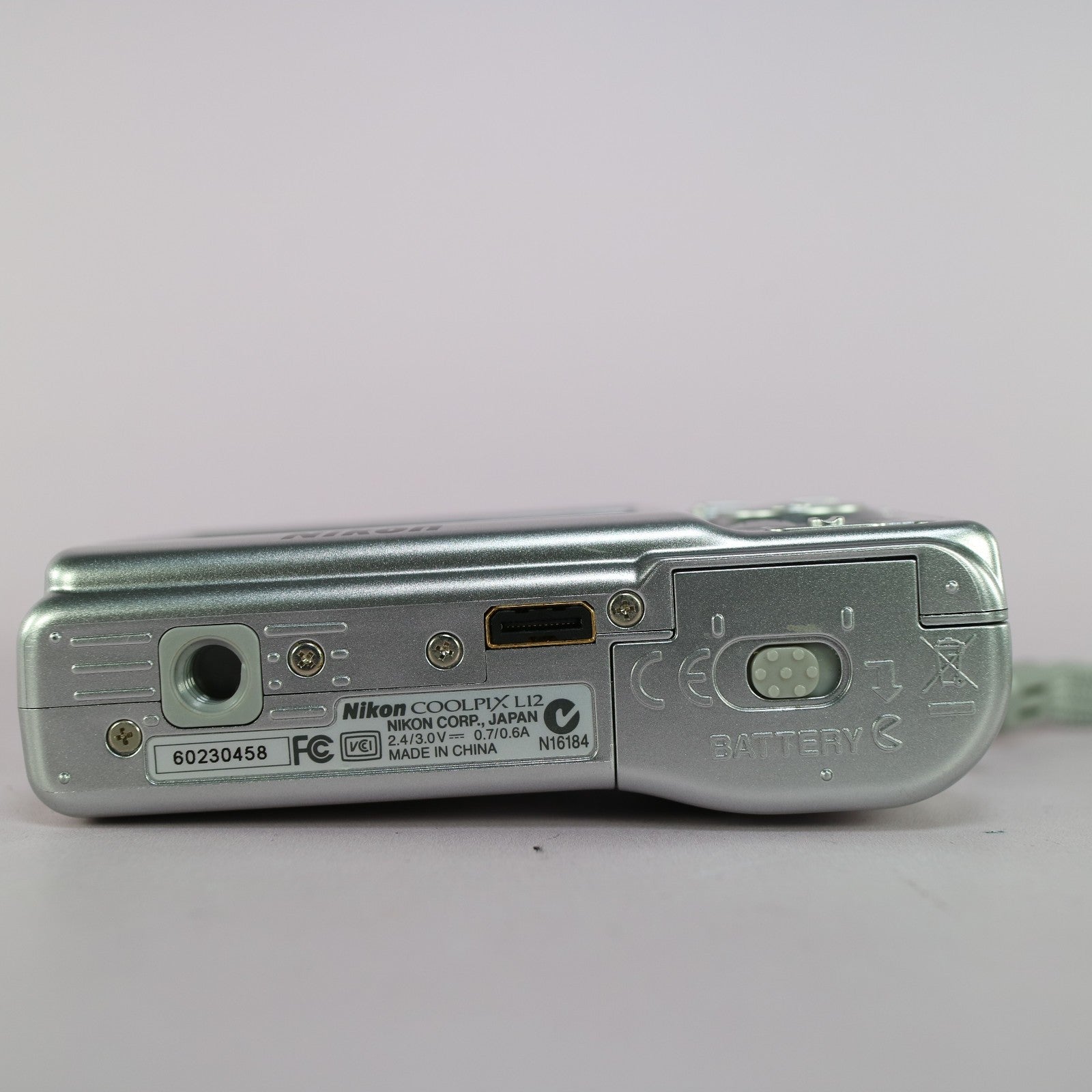 Nikon Digital Camera Coolpix L12 7.1MP Silver Tested