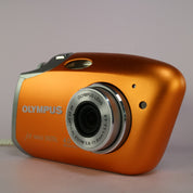 Olympus Digital Camera Mju Mini 4.0MP Orange Tested Full Set
