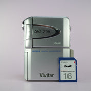 Vivitar DVR-200 2.0MP Compact Digital Video Recorder Silver Tested