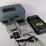 Pentax Digital Camera Optio S5i 5.0MP Silver Tested Full Working Set