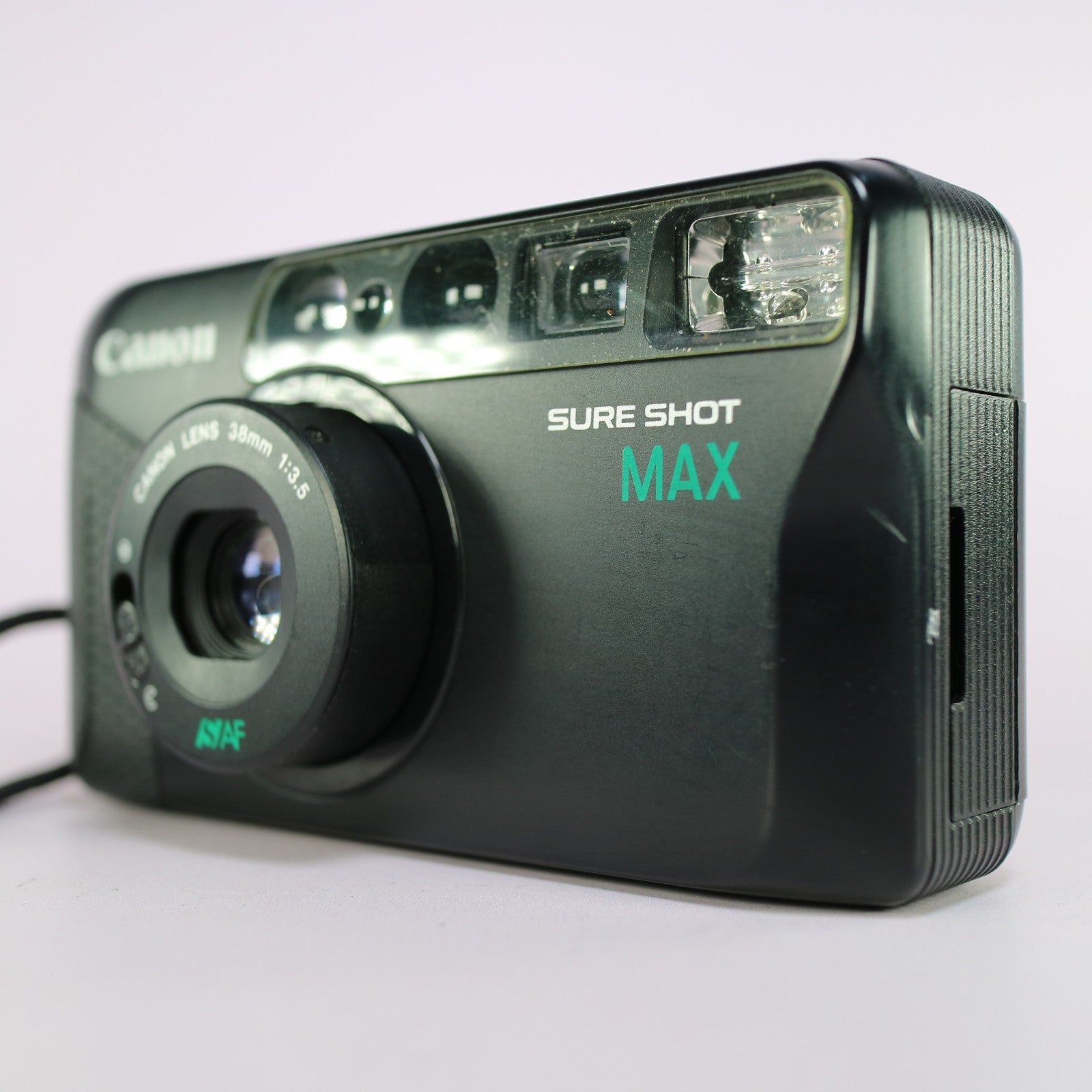 Canon Sure Shot Max 35mm Film Point and Shoot Camera Black Tested
