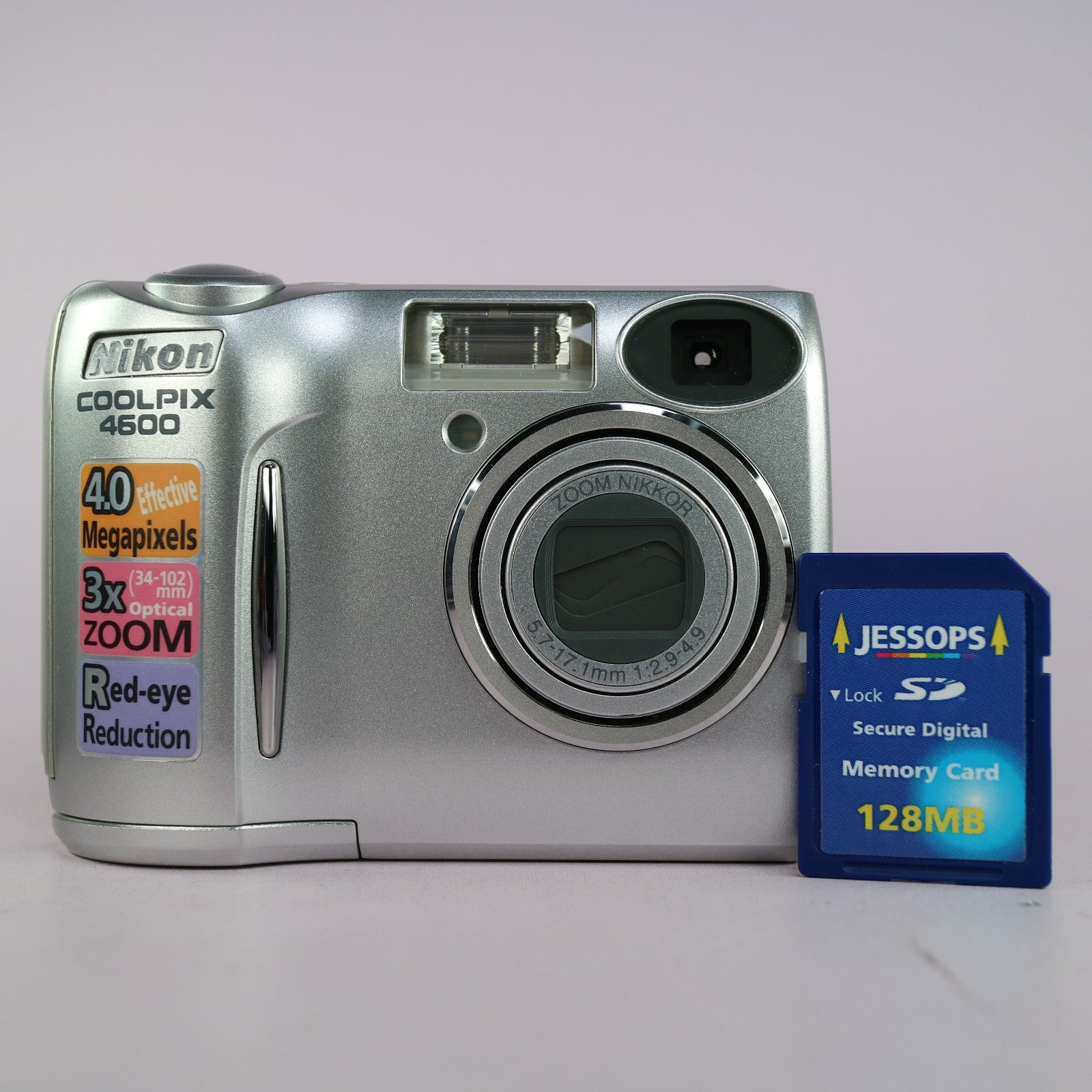 Nikon Digital Camera Coolpix 4600 4.0MP Silver Tested
