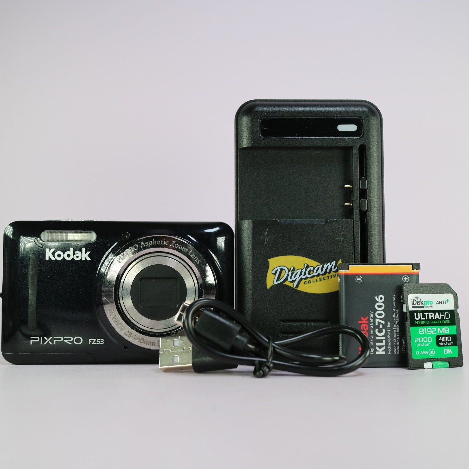 Kodak Digital Camera PixPro FZ53 16.1MP Black Tested Full Working Set