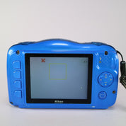Nikon Digital Camera Coolpix W100 13.2MP Underwater Blue Tested Full Working Set