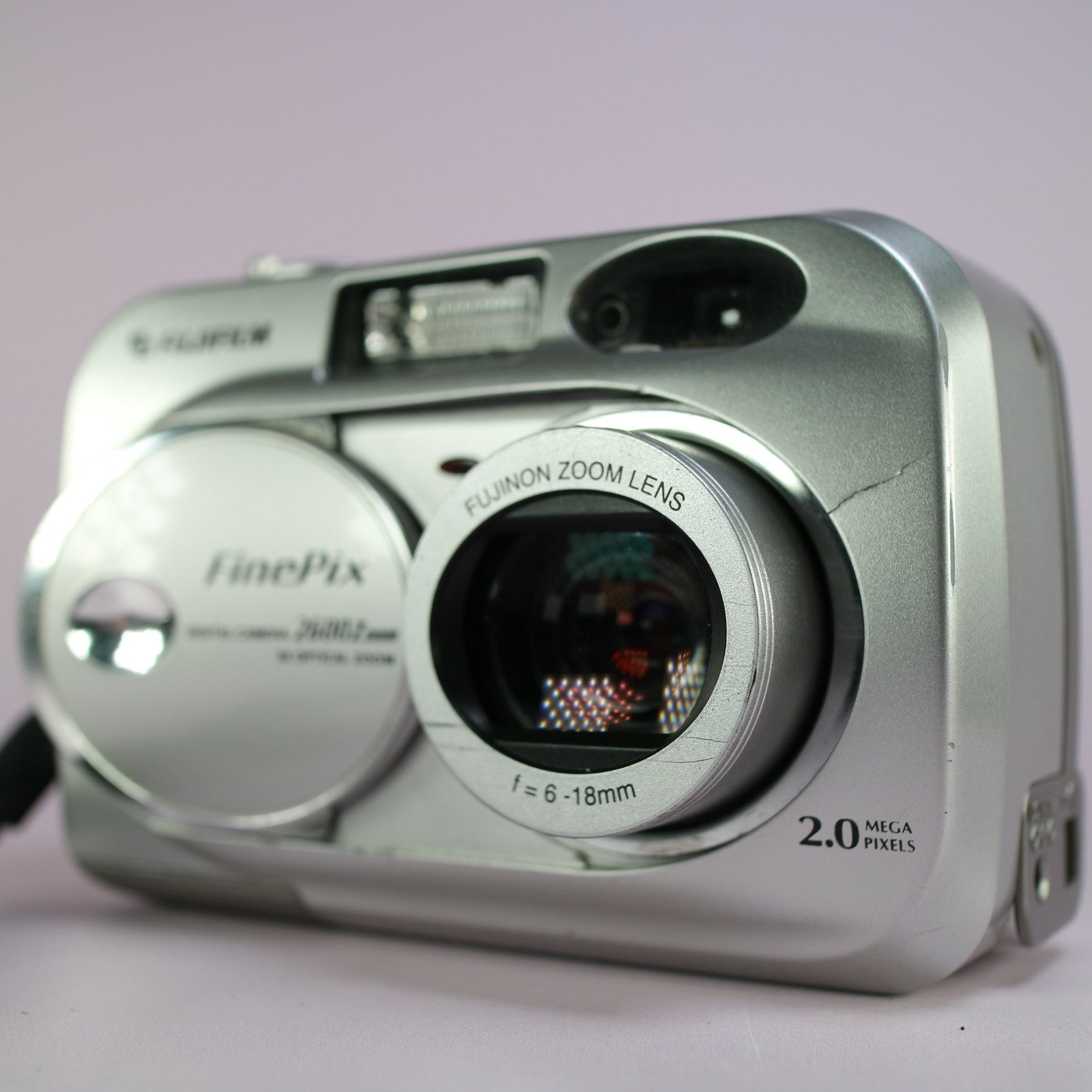 Fujifilm Digital Camera FinePix 2600 Zoom 2.0MP Silver Tested