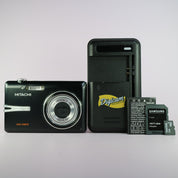 Hitachi Digital Camera HDC-1087E 10.0MP Black Tested Full Working Set