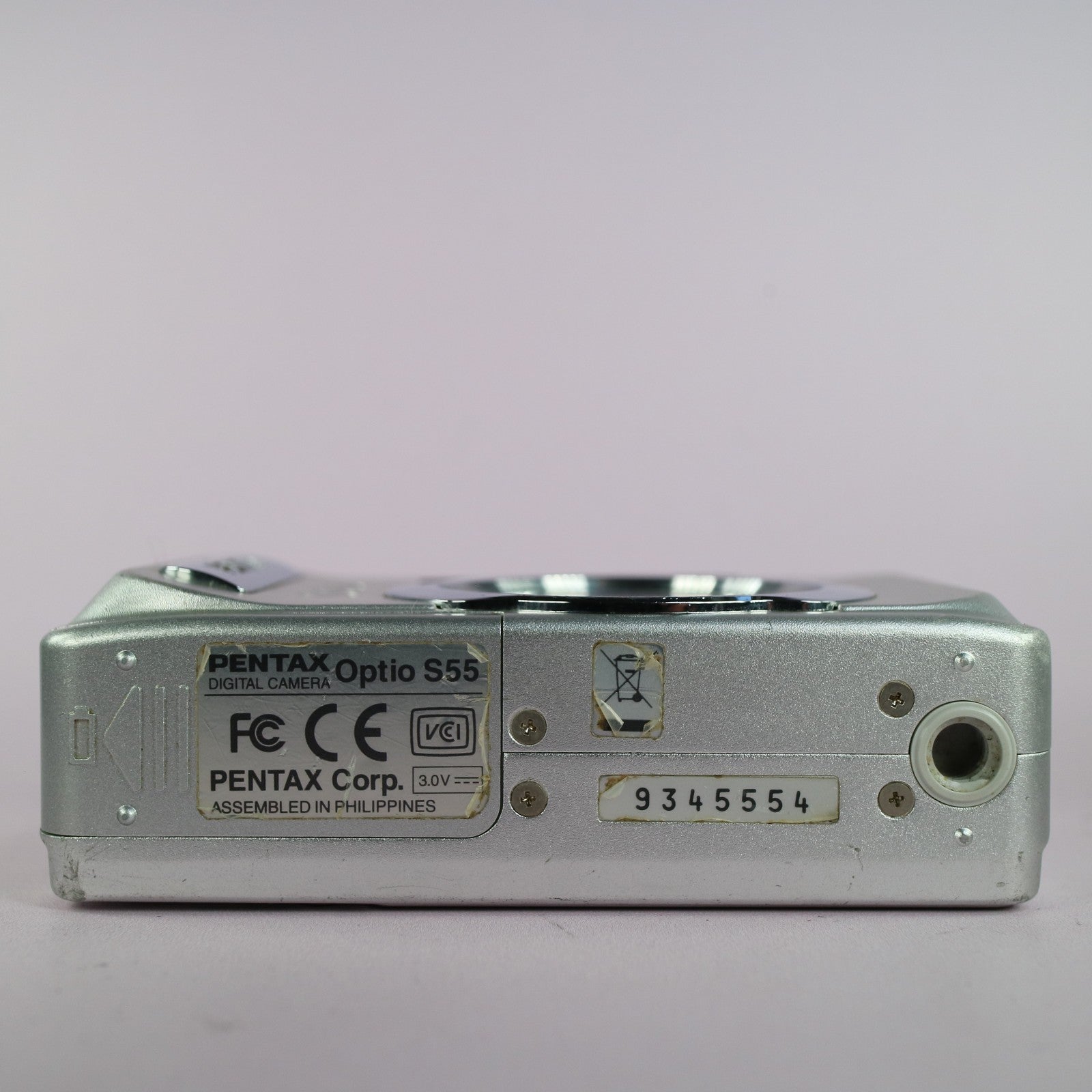 Pentax Optio S55 5.0MP Compact Digital Camera Silver Tested