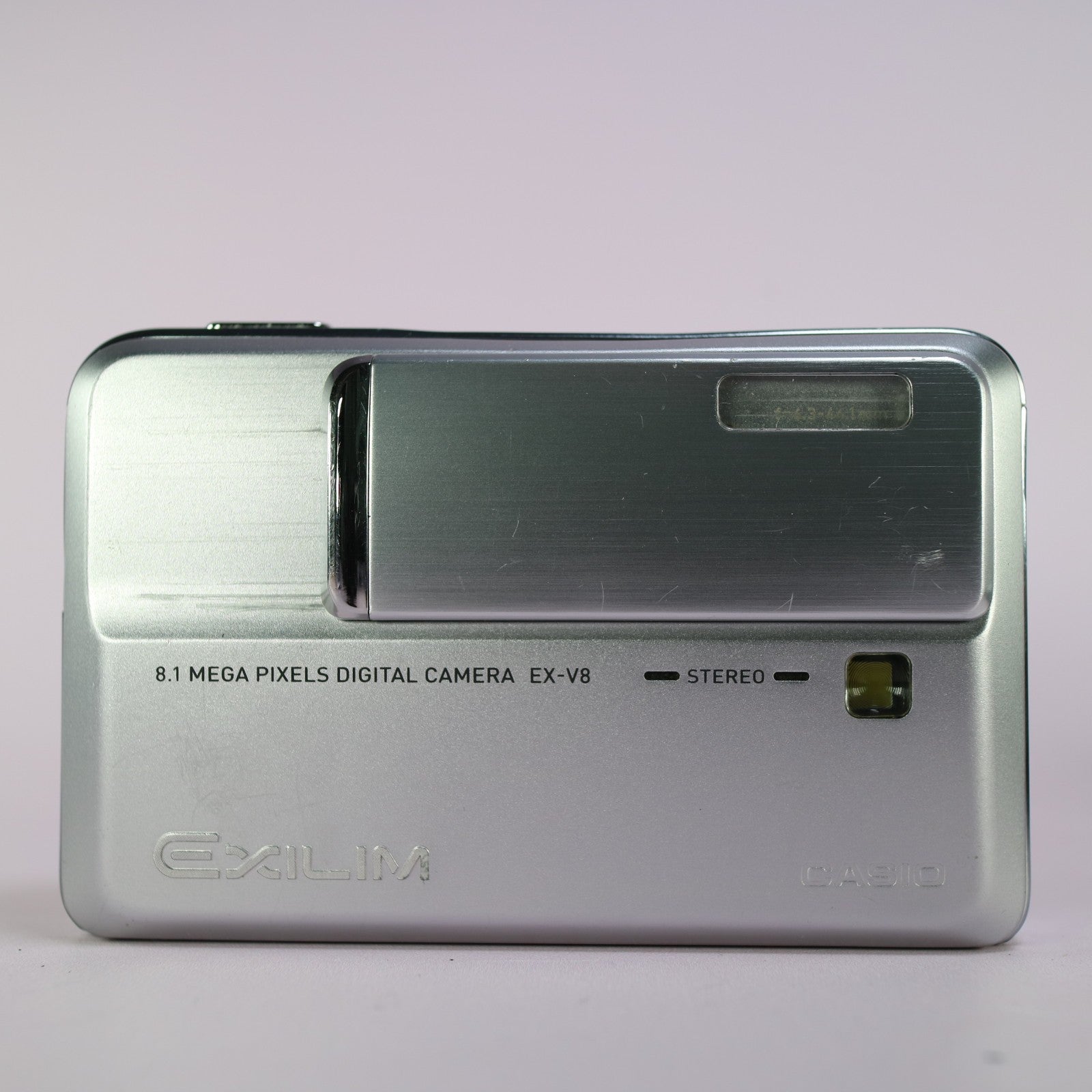 Casio Digital Camera Exilim EX-V8 8.1MP Silver Tested Full Working Set