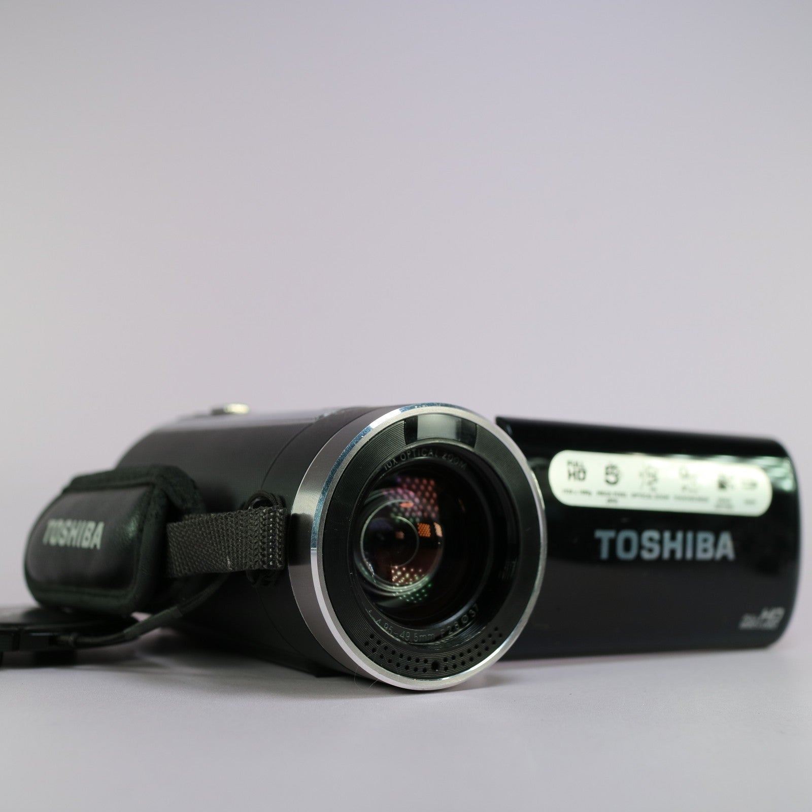 Toshiba Camileo X150 Compact Handheld HD Video Camcorder Black Tested Full Set