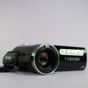 Toshiba Camileo X150 Compact Handheld HD Video Camcorder Black Tested Full Set