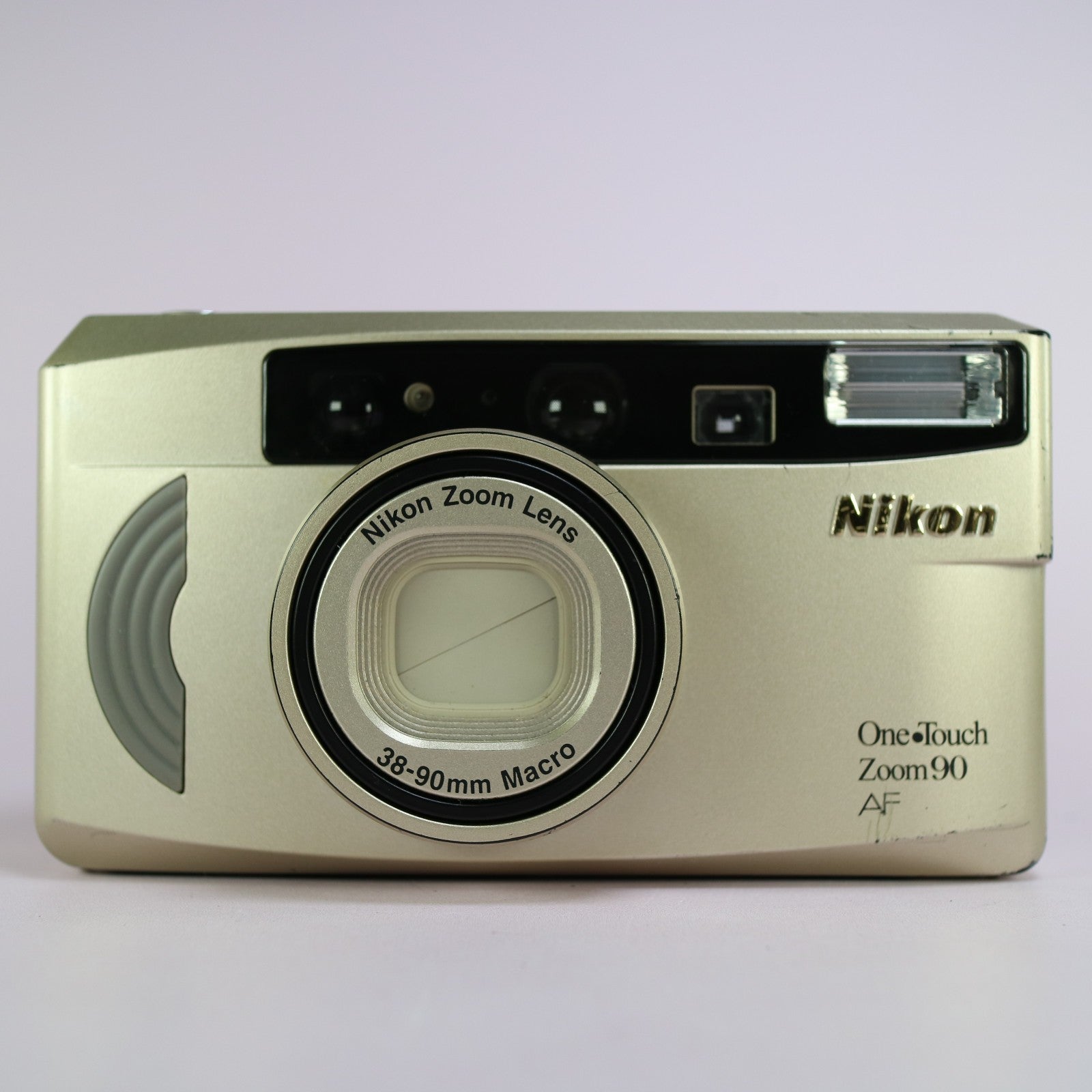 Nikon One Touch Zoom 90 35mm Film Point And Shoot Camera Silver Tested