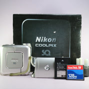Nikon Coolpix SQ 3.1MP Digital Camera Silver Tested Full Working Set - Mint