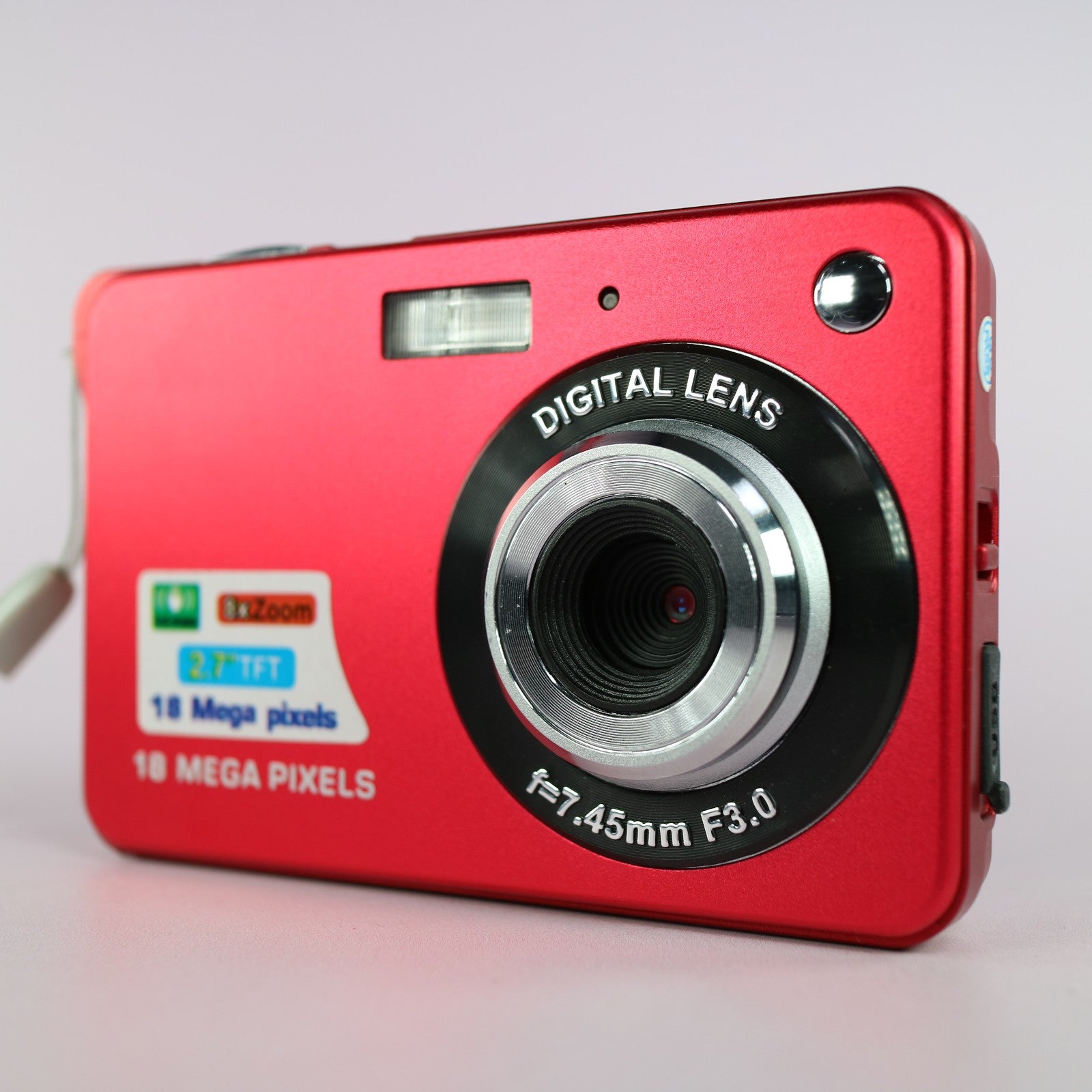 18.0MP Unbranded Compact Digital Camera Red Tested Full Working Set