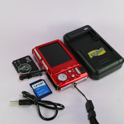 Polaroid Digital Camera iE826 18.1MP Red Tested Full Working Set