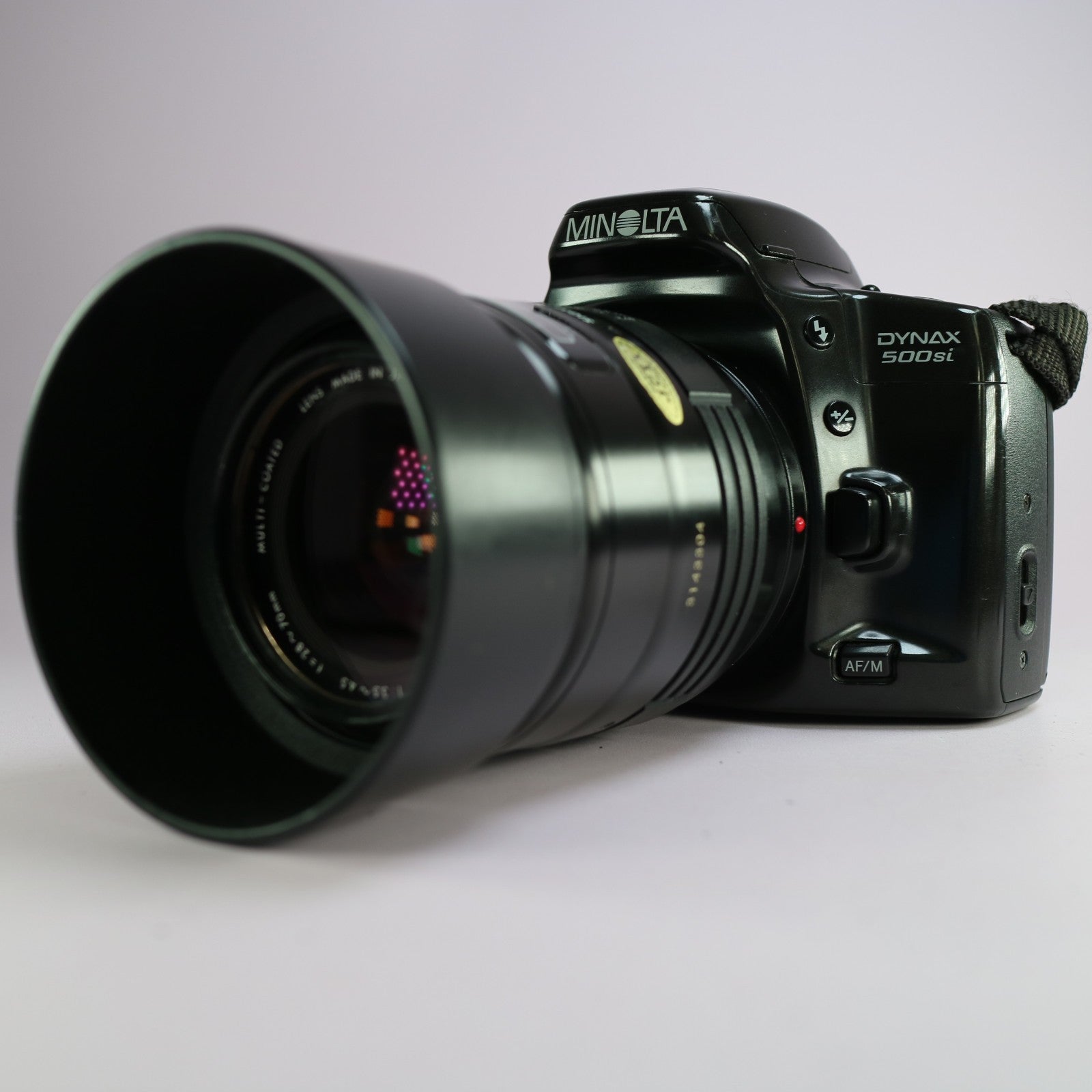 Minolta Dynax 500si 35mm SLR Camera Black w/ Sigma 28-70mm f/3.5-4.5 Lens Tested
