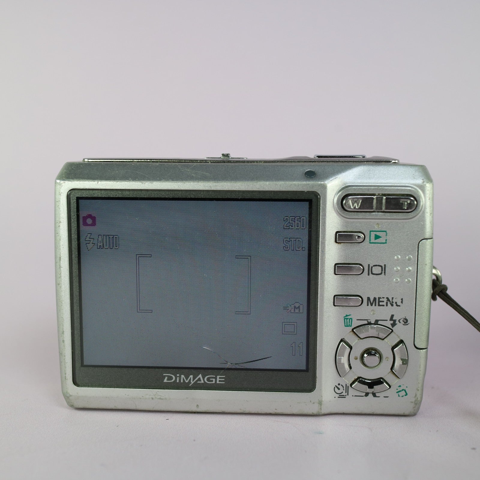 Konica Minolta Digital Camera Dimage X60 5.0MP Silver Tested Full Working Set