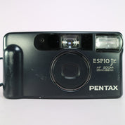 Pentax Espio Jr. 35mm Film Point and Shoot Camera Black Tested