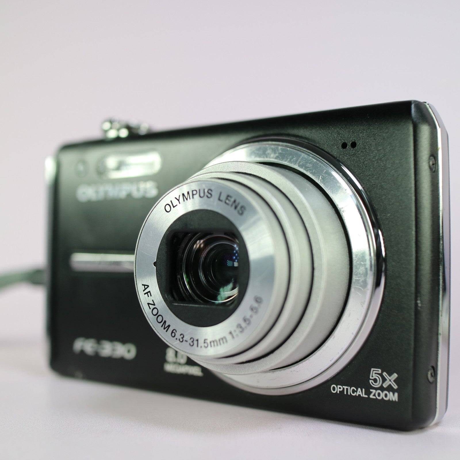 Olympus Digital Camera FE-330 8.0MP Black Tested Full Set