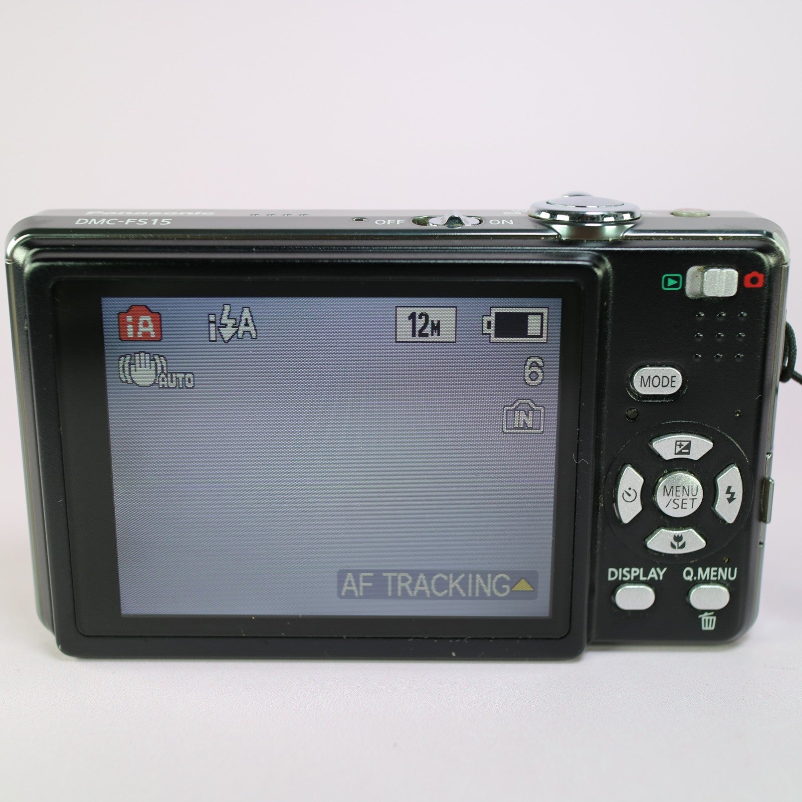 Panasonic Lumix DMC-FS15 12.1MP Digital Camera Black Tested Full Working Set