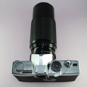 Minolta SR-7 35mm Film SLR Camera Silver w/ MD Rokkor 75-200mm f/4.5 Lens Tested