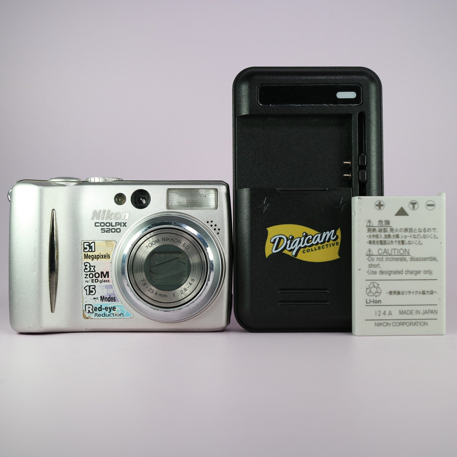 Nikon Digital Camera Coolpix 5200 5.1MP Silver Tested
